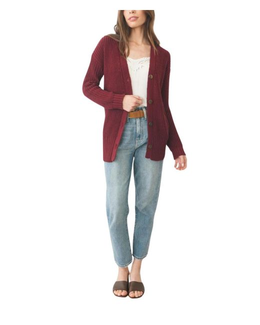 Paneros Clothing Red Cotton Emily Cardigan