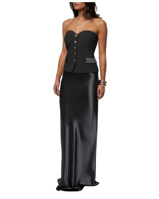 JLUXLABEL Black Button Front Vest