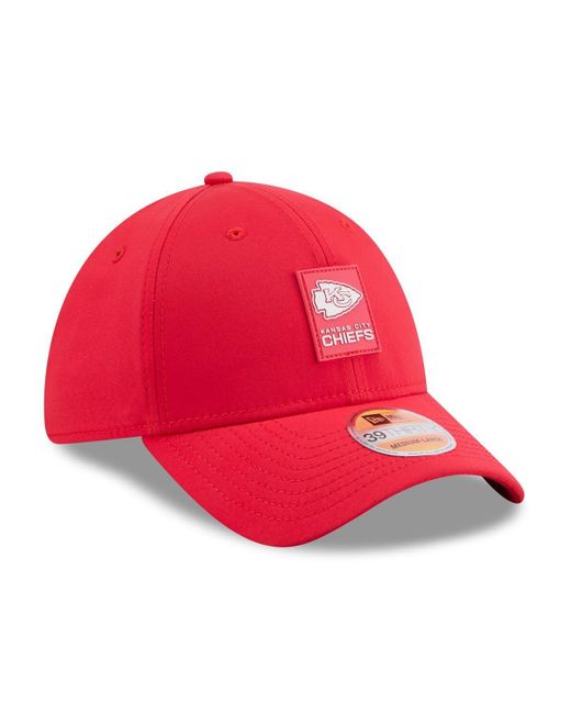 KTZ Red Kansas City Chiefs 2025 Sideline 39thirty Flex Hat for men