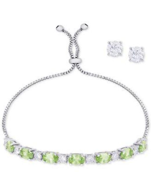 Macy's Birthstone Jewelry Set Collection Slider Bracelet Cubic Zirconia