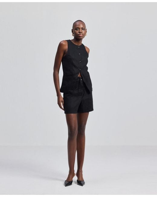 REISTOR Black Hemp Vest Jacket