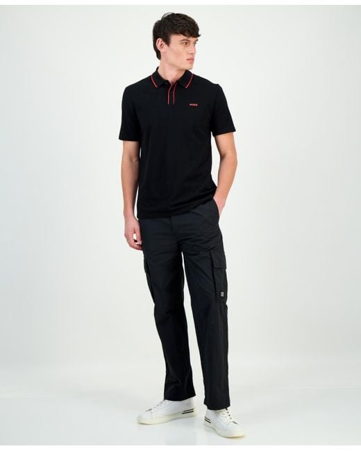 Boss Black Dalombi Short Sleeve Button-placket Polo Shirt for men