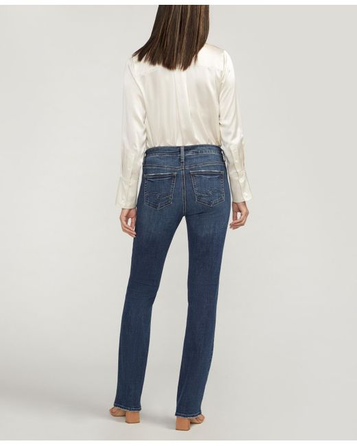 Silver Jeans Co. Blue Elyse Mid Rise Slim Bootcut Luxe Stretch Jeans