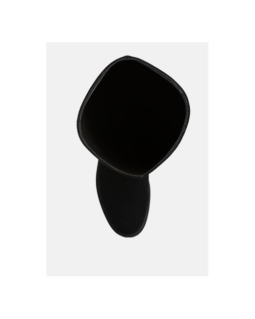 LONDON RAG Black Chiru Round Toe Microfiber Calf Boots