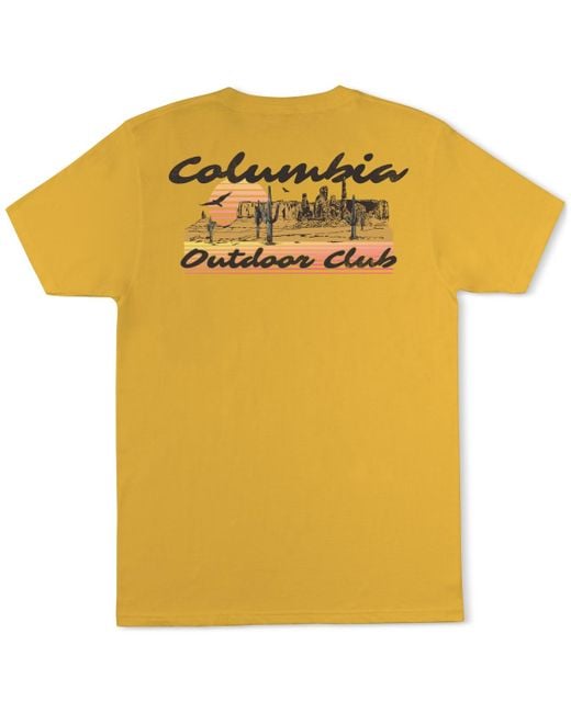 Columbia Yellow Outdoor Club Graphic T-shirt for men