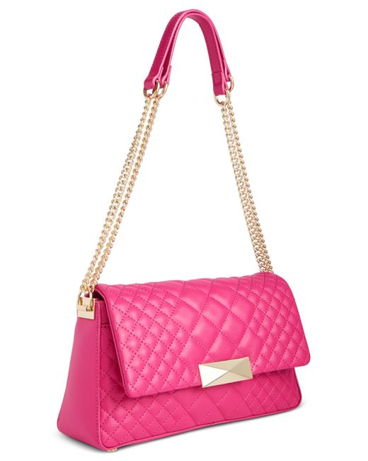 INC International Concepts Pink Bajae Diamond Quilted Shoulder Bag