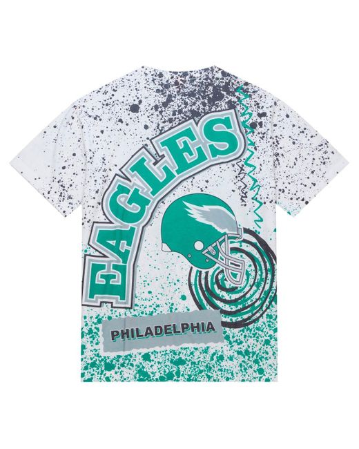 Mitchell & Ness Blue Philadelphia Eagles Big And Tall Allover Print T-shirt for men