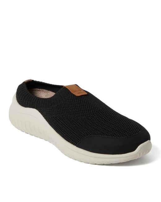 Dearfoams Black Gracie Sport Knit Slip-on Clog