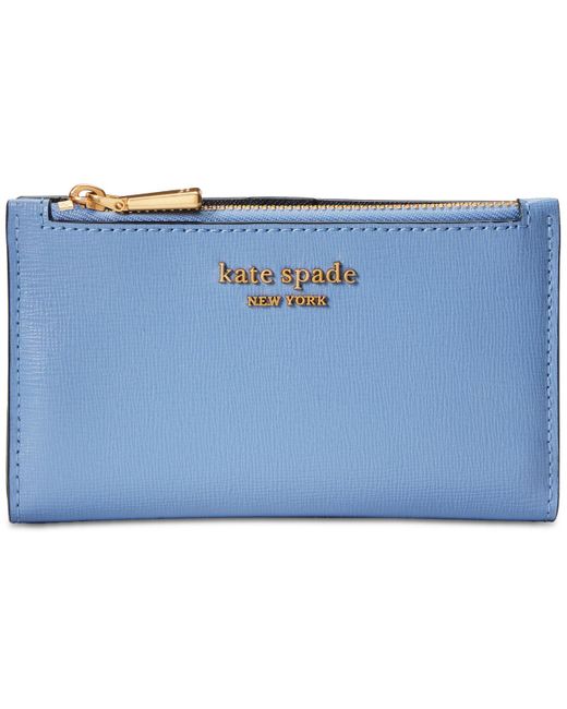 Kate Spade Blue Morgan Saffiano Leather Wallet