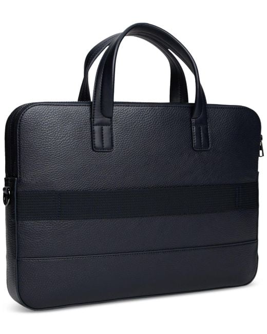 Tommy Hilfiger Black Central Slim Computer Bag for men