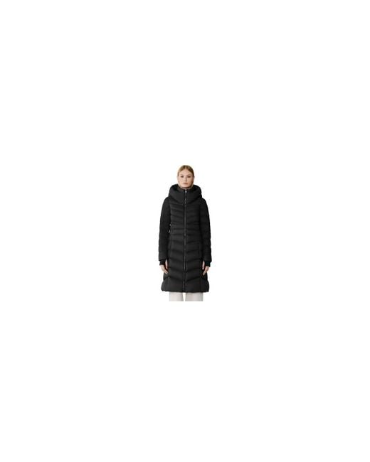 SOIA & KYO Black Lita-u Midi Down Coat