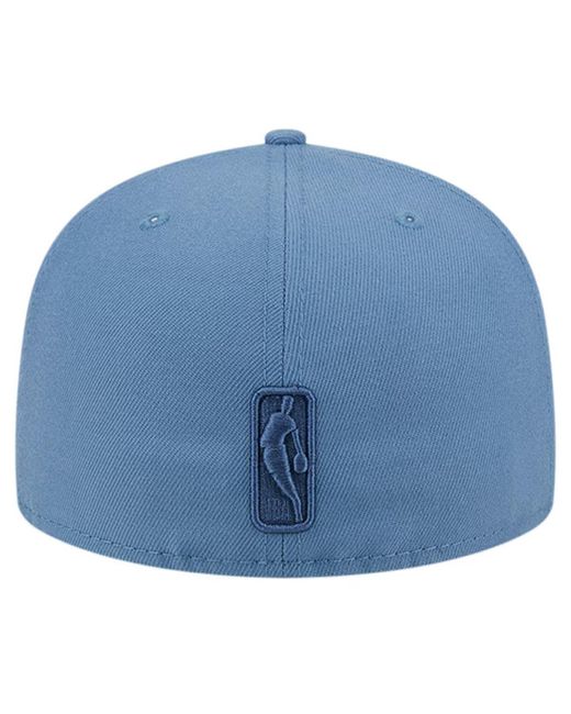 KTZ Blue Golden State Warriors Color Pack Faded Tonal 59fifty Fitted Hat for men