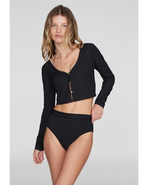 CUUP Black The Cropped Cardigan