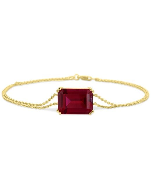 Macy's Red Gemstone Bracelet