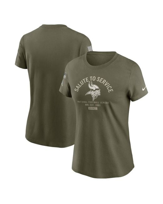 Nike Green Minnesota Vikings 2025 Salute To Service Sideline T-shirt