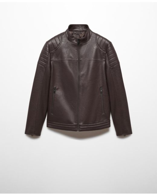 Mango Green Nappa Leather-effect Jacket for men