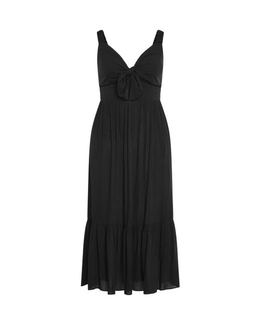 City Chic Black Plus Size Vacay Maxi Dress