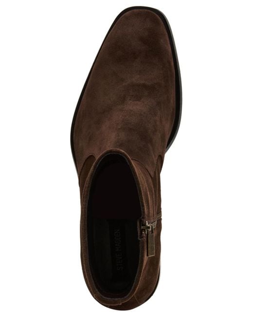 Steve Madden Brown Kemp Round Toe Boots for men