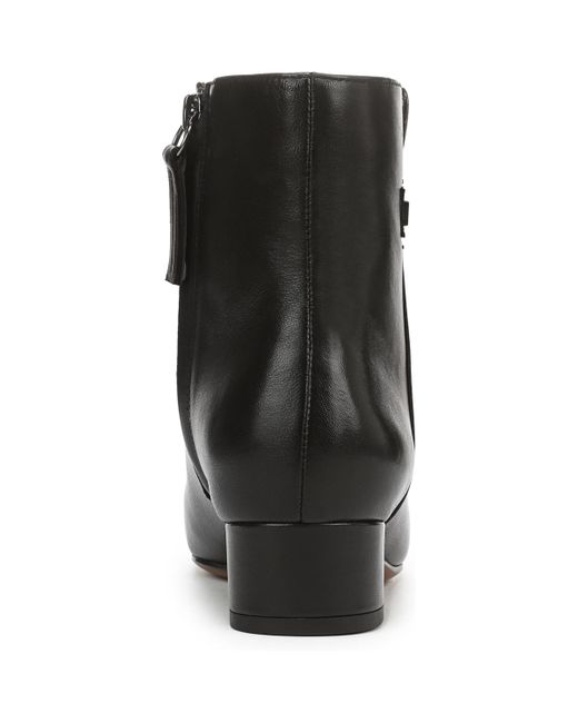 Franco Sarto Black Luella Square Toe Zip Ankle Boots