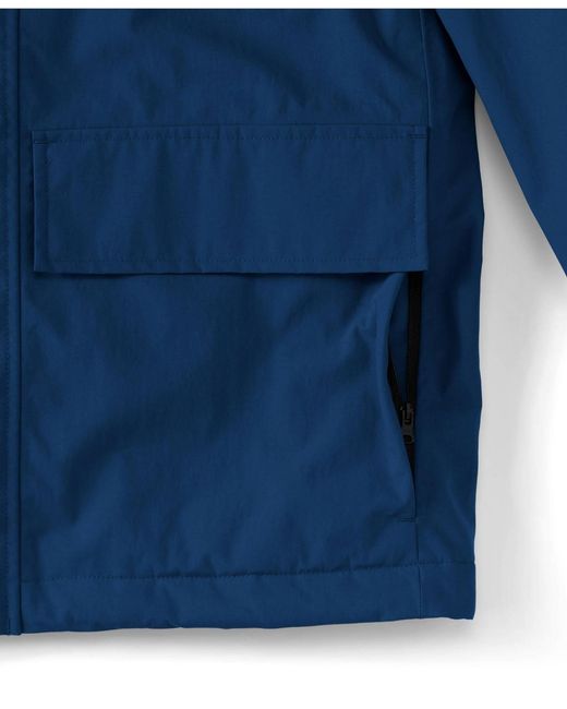 Lands' End Blue Squall Field Rain Jacket for men