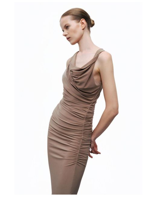 Nocturne White Midi Dress