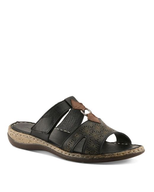 Spring Step Black Virelle Slide