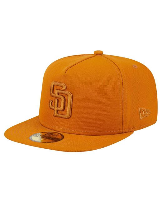 KTZ Orange San Diego Padres Color Pack A-frame 59fifty Fitted Hat