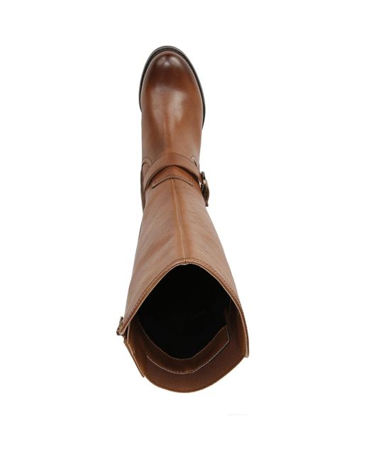Naturalizer Brown Jaya Wide Calf Knee High Block Heel Riding Boots
