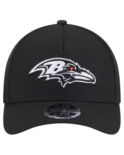 KTZ Black Baltimore Ravens Team Collection 9forty M-crown A-frame Adjustable Hat for men