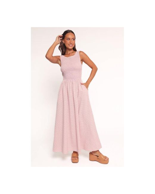 knee length dresses for ladies Bloom Strapless Maxi Dress - Pink Floral