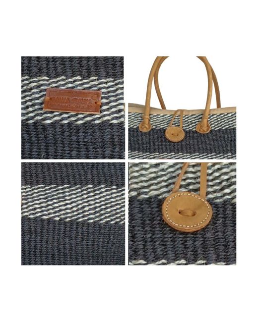 Sawa Sawa Black Balance Flow Handmade Sisal Straw Basket Tote