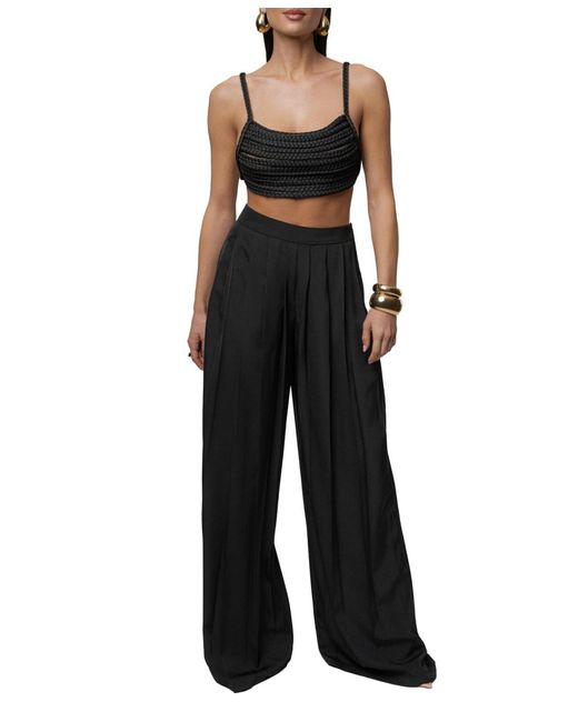 JLUXLABEL Black Sofie Braided Top