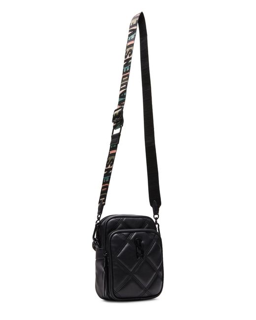 Steve Madden Black Drakee Quilted Small Crossbody Bag