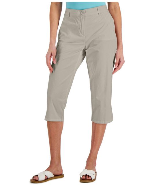 Karen Scott Cotton Comfort-waist Capri 