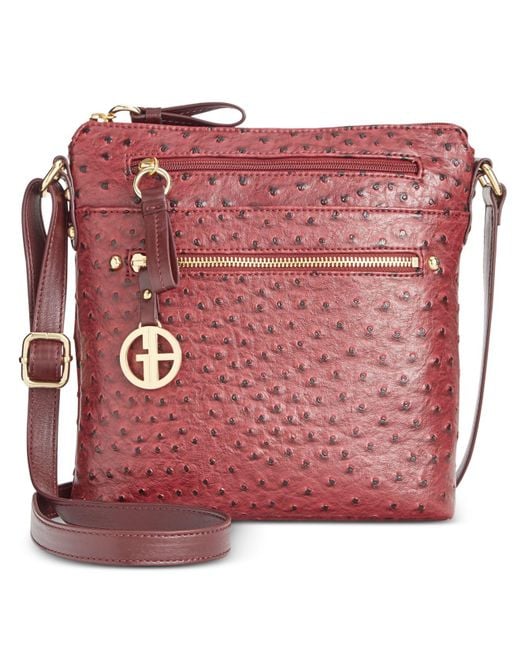 Giani Bernini Red Leather Crossbody Purse