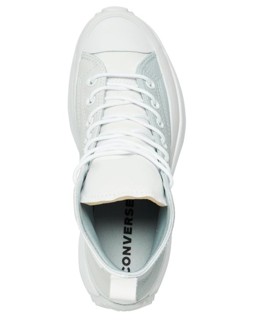 Converse Run Star Hike Platform Utility Leather High Top Sneaker Boots From Finish Line in Gray