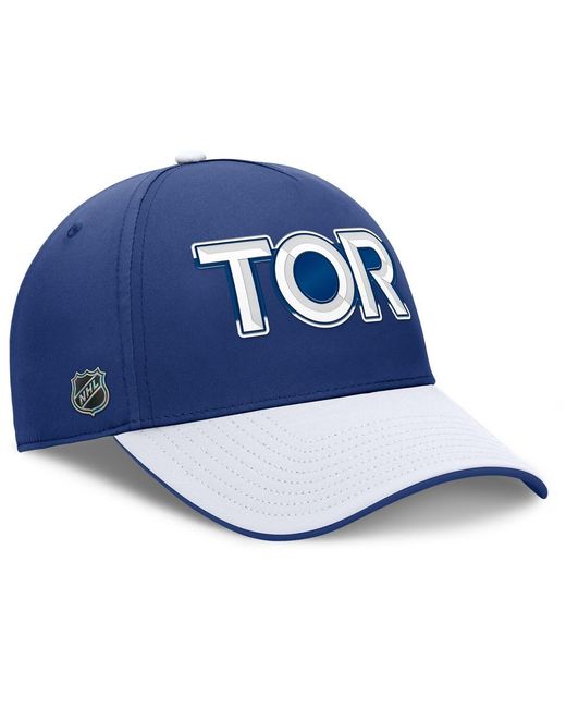 Fanatics Blue/white Toronto Maple Leafs Authentic Pro Rink Team Code Flex Hat for men