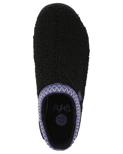 Ryka Black Stellar Cozy Mule Clogs