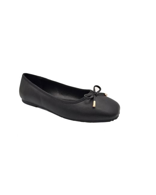 Kenneth Cole Black Elstree Square Toe Ballet Flats