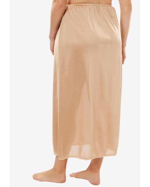 Comfort Choice White Plus Size Half Slip 35" 2-pack
