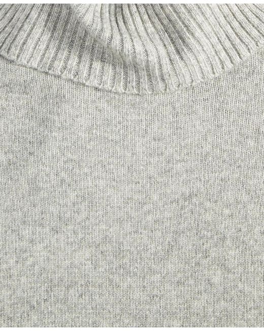 On 34th Gray Relaxed Ribbed-detail Turtleneck Sweater