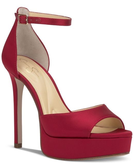 Jessica Simpson Red Sohilea Two-piece Platform Dress Sandals