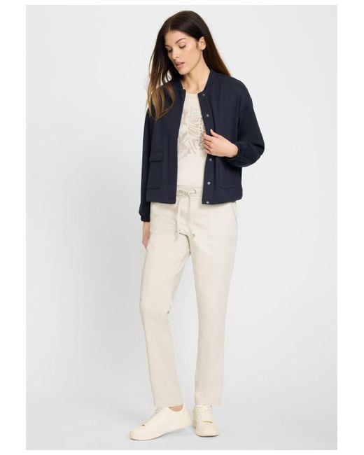 Olsen Blue Bomber Style Jacket