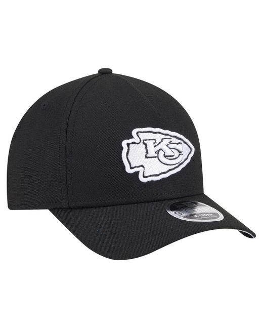 KTZ Black Kansas City Chiefs Team Collection 9forty M-crown A-frame Adjustable Hat for men