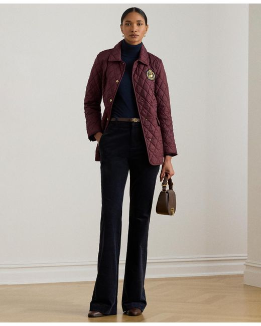 Ralph Lauren Brown Quilted Crest Jacket