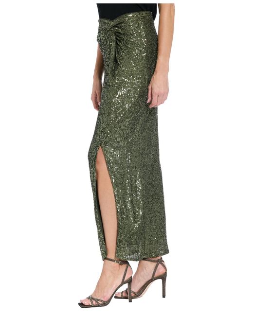 Muse Green Side Twist Skirt