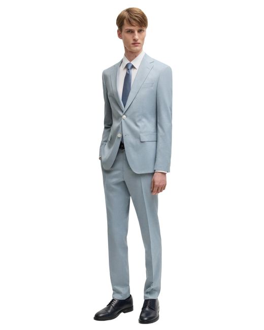 Boss Blue Boss By Stretch Chiffon Formal Trouser Pants for men