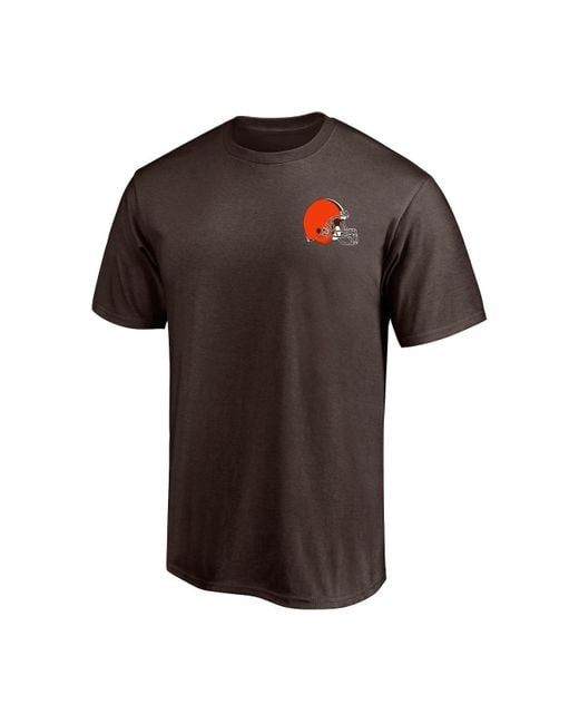 Fanatics Men's Branded Heathered Gray, Gray Cleveland Browns Team Ombre T- shirt