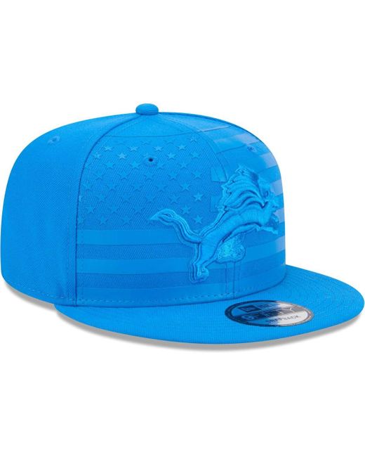 KTZ Blue Detroit Lions Independent 9fifty Snapback Hat for men