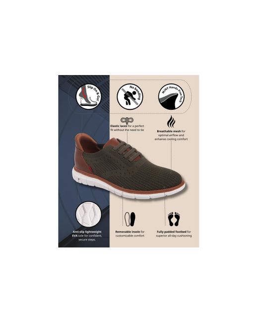 Marc Joseph New York Black Charles Ave Hands-free Slip On Technology Lightweight Mesh Oxfords for men